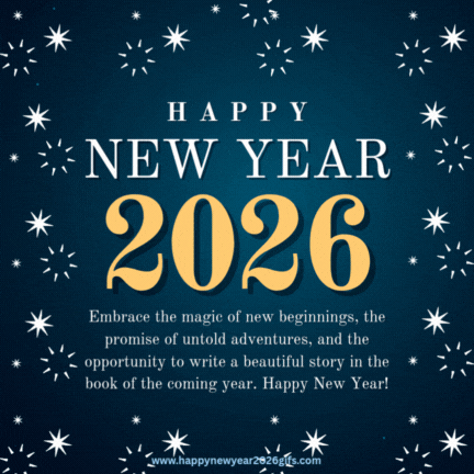 New Year 2026 GIF With Quotes