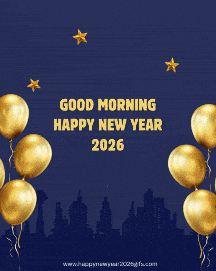 Good Morning Happy New Year 2026 GIF